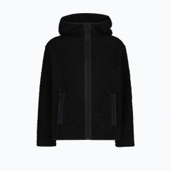 Płaszcz damski CMP 36P2916 Long Teddy. Czarne płaszcze damskie CMP, bez wzorów, z materiału, bez kaptura. Za 329.99 zł.