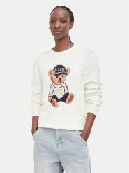 Guess Sweter W6BR84 Z1927 Kremowy Regular Fit. Białe swetry klasyczne damskie Guess, m, z wiskozy, bez kołnierzyka. Za 394.99 zł.