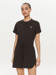Puma Kombinezon HER 677891 Czarny Relaxed Fit. Czarne sukienki damskie Puma, bez wzorów, z bawełny, bez ramiączek. Za 169.99 zł.