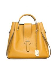 Lucca Baldi Skórzana torebka "Vinci" w kolorze żółtym - 33 x 28 x 13 cm rozmiar: onesize. Żółte torebki klasyczne damskie Lucca Baldi, z materiału, przez ramię, bez dodatków. Za 304.99 zł.