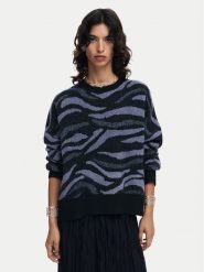 Desigual Sweter Winnipeg 24WWJF20 Czarny Regular Fit. Czarne swetry klasyczne damskie Desigual, m, z syntetyku, bez kołnierzyka. Za 399.99 zł.