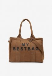 Brązowa Pleciona Torebka Shopper Seviola. Brązowe shopper bag Born2be, bez wzorów, z jeansu, bez dodatków. Za 109.99 zł.