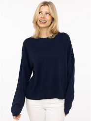 Zwillingsherz Sweter "Kastiger" w kolorze granatowym rozmiar: M. Niebieskie swetry klasyczne damskie Zwillingsherz, m, z kaszmiru, bez kołnierzyka. Za 499.95 zł.