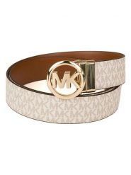 Michael Kors Pasek w kolorze kremowo-jasnobrązowym rozmiar: 90. Brązowe paski damskie Michael Kors, bez wzorów, z materiału. Za 349.73 zł.