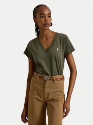 Polo Ralph Lauren T-Shirt 211B14611005 Zielony Regular Fit. Zielone t-shirty damskie Polo Ralph Lauren, xs, bez wzorów, z bawełny, bez kołnierzyka. Za 399.99 zł.
