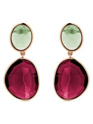 Luxenter Kolczyki-wkrętki z kwarcem rozmiar: onesize. Czerwone kolczyki damskie Luxenter, z kwarcem, srebrne. Za 217.99 zł.