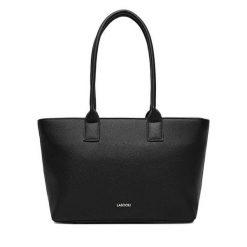 Torebka Lasocki. Czarne shopper bag Lasocki, bez wzorów, bez dodatków. Za 189.99 zł.