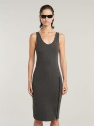 G-Star Sukienka w kolorze antracytowym rozmiar: M. Czarne sukienki damskie G-Star, bez wzorów, z bawełny, retro, bez ramiączek. Za 121.99 zł.