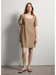 STEFANEL Sukienka w kolorze szarobrązowym rozmiar: XL. Brązowe sukienki damskie Stefanel, bez wzorów, bez ramiączek. Za 208.99 zł.