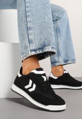 Czarne Sneakersy ze Wzorem Strzałek Faltewia. Czarne obuwie sportowe damskie Renee, z jeansu, bez zapięcia, trekkingowe. Za 69.99 zł.
