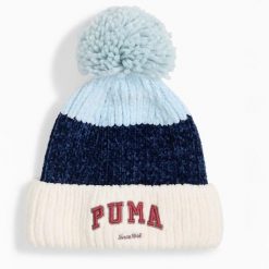 Czapka Zimowa Puma Varsity Beanie. Niebieskie czapki damskie Puma, na zimę, bez wzorów. Za 79.20 zł.