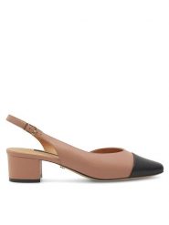 GINO ROSSI Czółenka 4893-01 Beżowy. Brązowe czółenka damskie Gino Rossi, bez wzorów, ze skóry, bez obcasa. Za 279.99 zł.