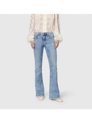 MAC Dżinsy - Detroit Flared Kobiety Jeansy niebieski jednolity, 42-32. Niebieskie jeansy damskie MAC. Za 499.95 zł.