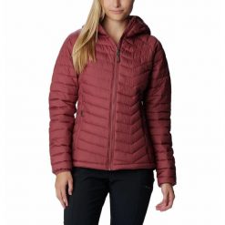 Kurtka Turystyczna Puchowa Damska Columbia Powder Lite Hooded Jacket. Brązowe kurtki damskie Columbia, m, bez wzorów, z puchu, bez kaptura. Za 543.99 zł.