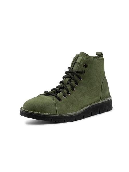 Natural world Skórzane botki w kolorze khaki rozmiar: 38. Brązowe botki damskie Natural World, z wełny, bez obcasa, bez zapięcia. Za 266.66 zł.