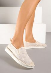 Beżowe Espadryle Ozdobione Koronką i Plecionką Vivasse. Brązowe espadryle damskie Born2be, bez wzorów, z koronki, bez obcasa. Za 69.99 zł.