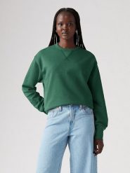 Levi´s Bluza w kolorze zielonym rozmiar: XS. Zielone bluzy damskie s, bez wzorów, z bawełny, bez kaptura. Za 114.45 zł.