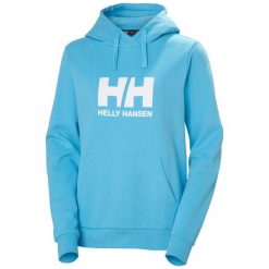 Kurtka dresowa damska z logo Helly Hansen 2.0. Niebieskie kurtki damskie Helly Hansen, bez wzorów, z dresówki, bez kaptura. Za 384.50 zł.