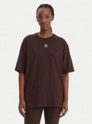 Adidas T-Shirt Essentials Boyfriend KD1371 Brązowy Oversize. Brązowe t-shirty damskie Adidas, m, bez wzorów, z bawełny, bez kołnierzyka. Za 109.99 zł.