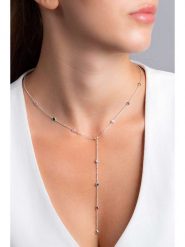 Heliophilia Srebrny naszyjnik z elementami ozdobnymi - dł. 56 cm rozmiar: onesize. Szare naszyjniki damskie Heliophilia, z cyrkonią, srebrne. Za 153.34 zł.