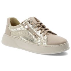 Beżowe Sneakersy Armodo Modne Obuwie Damskie. Brązowe obuwie sportowe damskie Armodo, na wiosnę, ze skóry, bez zapięcia. Za 349.00 zł.