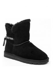 Gooce Skórzane botki zimowe "Zina" w kolorze czarnym rozmiar: 38. Czarne botki damskie Gooce, na zimę, ze skóry, bez obcasa, bez zapięcia. Za 193.24 zł.