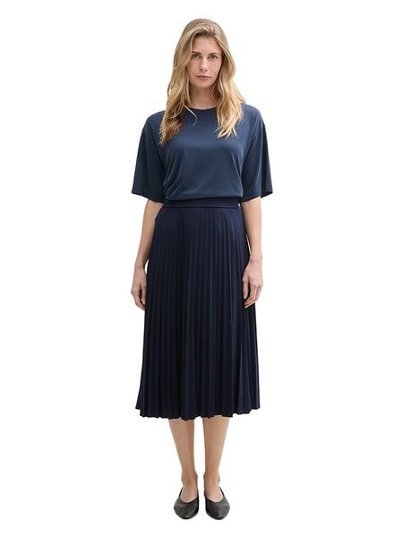 Tom Tailor Spódnica w kolorze granatowym rozmiar: 42. Niebieskie spódnice damskie Tom Tailor, bez wzorów, midi. Za 126.99 zł.