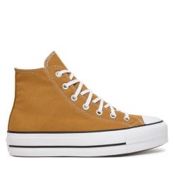 Trampki Converse. Brązowe trampki damskie Converse, bez wzorów, bez zapięcia. Za 419.99 zł.
