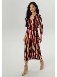 Aniston Sukienka w kolorze bordowo-beżowo-jasnobrązowym rozmiar: 38. Brązowe sukienki damskie Aniston, bez wzorów, z wiskozy, bez ramiączek. Za 61.89 zł.