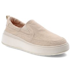 Półbuty damskie Jeep, wsuwane na platformie z gumką z okrągłym noskiem, piaskowe, JL51501A-025. Brązowe półbuty damskie Jeep, bez wzorów, z okrągłym noskiem, bez obcasa, na platformie, bez zapięcia. Za 246.99 zł.