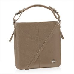 Shopperka skórzana BETLEWSKI TWB-DOL-49 TAUPE. Brązowe torebki klasyczne damskie ze skóry, bez dodatków. Za 379.99 zł.