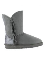 Blackfield Botki zimowe "Cardero" w kolorze szarym rozmiar: 36. Szare botki damskie Blackfield, na zimę, z materiału, z okrągłym noskiem, bez obcasa, na platformie, bez zapięcia. Za 131.43 zł.