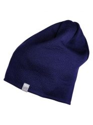 Capo Wełniana czapka beanie w kolorze granatowym rozmiar: onesize. Niebieskie czapki damskie Capo, bez wzorów, z materiału. Za 92.64 zł.