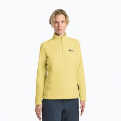 Bluza trekkingowa damska Jack Wolfskin Taunus Hz. Żółte bluzy damskie Jack Wolfskin, bez wzorów, bez kaptura. Za 199.99 zł.