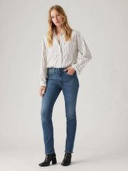 Levi's Dżinsy "724" - Slim fit - w kolorze niebieskim rozmiar: W31/L32. Niebieskie jeansy damskie Levi's, z podwyższonym stanem. Za 249.95 zł.