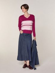 Rodier Wełniany sweter w kolorze różowo-jasnoróżowym rozmiar: L. Różowe swetry klasyczne damskie Rodier, l, z wełny, bez kołnierzyka. Za 239.99 zł.