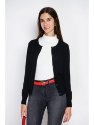 ASSUILI Kardigan w kolorze czarnym rozmiar: 38. Czarne kardigany damskie Assuili, bez wzorów, z kaszmiru. Za 139.87 zł.