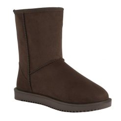 Damskie Wodoodporne Buty Zimowe Risely Z Podszewką Ze Sztucznego Futra. Brązowe obuwie trekkingowe damskie Regatta, z futra, bez zapięcia. Za 270.99 zł.