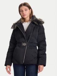 Guess Kurtka zimowa W5BL32 WG092 Czarny Regular Fit. Czarne kurtki damskie Guess, na zimę, xs, z aplikacjami, z bawełny, bez kaptura. Za 959.99 zł.