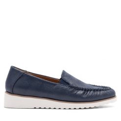 Mokasyny Clara Barson. Niebieskie mokasyny damskie Clara Barson, bez obcasa. Za 58.99 zł.