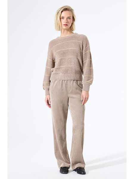 Garcia Sweter w kolorze beżowym rozmiar: XL. Brązowe swetry klasyczne damskie Garcia, xl, ze splotem, bez kołnierzyka. Za 121.80 zł.