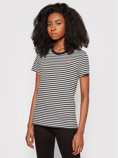 Levi's® T-Shirt The Perfect 39185-0087 Czarny Regular Fit. Czarne t-shirty damskie s, bez wzorów, z bawełny, bez kołnierzyka. Za 69.99 zł.