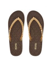 MICHAEL Michael Kors Japonki Zaza 40S5ZAFA1B Brązowy. Brązowe klapki damskie MICHAEL Michael Kors, bez wzorów, z syntetyku, bez obcasa, bez zapięcia. Za 299.99 zł.