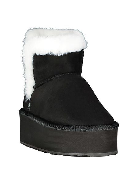 Geographical Norway Botki "Oslo" w kolorze czarnym rozmiar: 38. Czarne botki damskie Geographical Norway, z materiału, bez obcasa, na platformie, bez zapięcia. Za 86.99 zł.