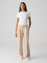 OPUS Spodnie "Maiga" w kolorze beżowym rozmiar: 36. Brązowe spodnie materiałowe damskie Opus, bez wzorów, z materiału. Za 165.99 zł.