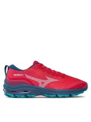 Mizuno Buty do biegania Wave Rider Gtx J1GD2279 Bordowy. Czerwone obuwie sportowe damskie Mizuno, z materiału, bez zapięcia, do biegania. Za 379.99 zł.