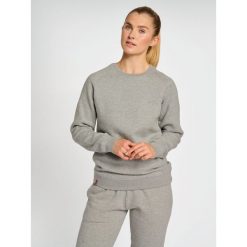 Bluza damska Hummel red Heavy. Szare bluzy damskie Hummel, na wiosnę, s, bez wzorów, z bawełny, bez kaptura. Za 188.80 zł.