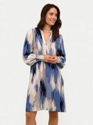Kaffe Sukienka koszulowa Beathe 10508899 Niebieski Relaxed Fit. Niebieskie sukienki damskie Kaffe, bez wzorów, z wiskozy, bez ramiączek. Za 169.99 zł.