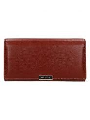 Wojas Skórzany portfel w kolorze jasnobrązowym - 19,5 x 10 x 3,5 cm rozmiar: onesize. Brązowe portfele damskie Wojas, bez wzorów, z materiału. Za 224.06 zł.