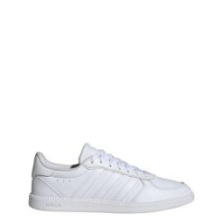 Buty Breaknet Sleek. Białe obuwie trekkingowe damskie Adidas, z gumy, bez zapięcia. Za 253.25 zł.